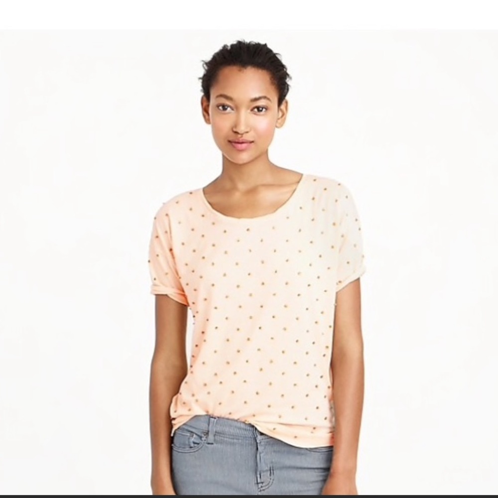 J. Crew Sequin Grey Top Tee Shirt - Picture 5 of 8
